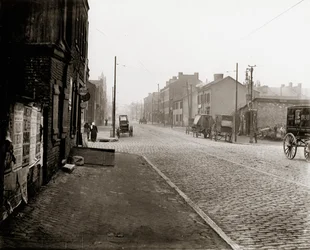 View Looking West on Wash Street Towards Thirteenth Street